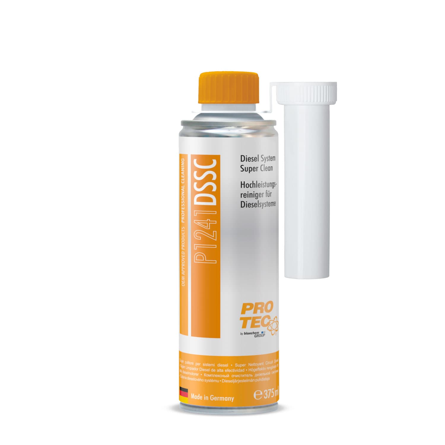 DSSC Super Limpieza Sistema Diésel · 375 ml, 1 L, 5 L y 20 L